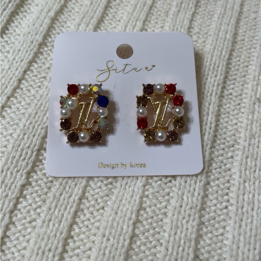 Mejuri Gold and Multicolor Earrings